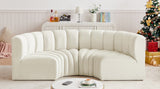 Arc Cream Velvet Modular Sofa 103Cream-S4C Meridian Furniture