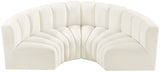 Arc Cream Velvet Modular Sofa 103Cream-S4C Meridian Furniture