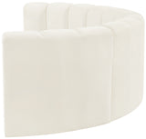 Arc Cream Velvet Modular Sofa 103Cream-S4C Meridian Furniture