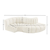 Arc Cream Velvet Modular Sofa 103Cream-S4D Meridian Furniture