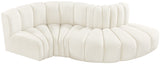 Arc Cream Velvet Modular Sofa 103Cream-S4D Meridian Furniture