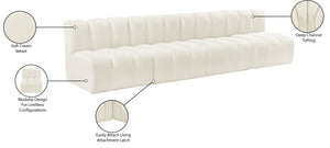 Arc Cream Velvet Modular Sofa 103Cream-S4E Meridian Furniture