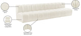 Arc Cream Velvet Modular Sofa 103Cream-S4E Meridian Furniture