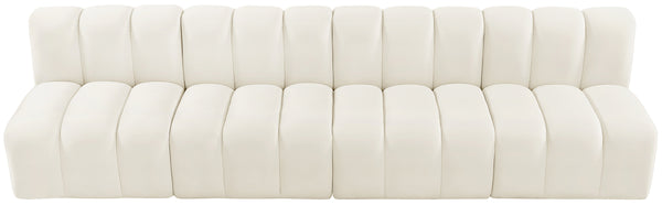 Arc Cream Velvet Modular Sofa 103Cream-S4E Meridian Furniture