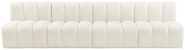 Arc Cream Velvet Modular Sofa 103Cream-S4E Meridian Furniture