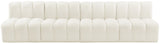 Arc Cream Velvet Modular Sofa 103Cream-S4E Meridian Furniture