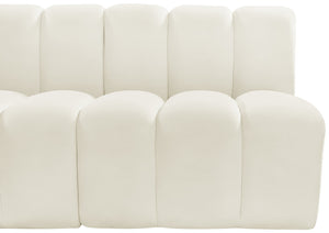 Arc Cream Velvet Modular Sofa 103Cream-S4E Meridian Furniture