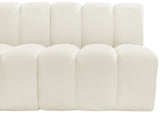 Arc Cream Velvet Modular Sofa 103Cream-S4E Meridian Furniture