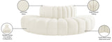 Arc Cream Velvet Modular Sofa 103Cream-S4G Meridian Furniture