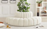 Arc Cream Velvet Modular Sofa 103Cream-S4G Meridian Furniture