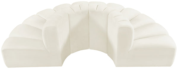Arc Cream Velvet Modular Sofa 103Cream-S4G Meridian Furniture