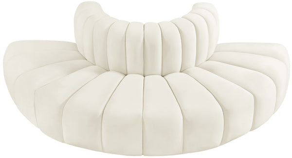 Arc Cream Velvet Modular Sofa 103Cream-S4G Meridian Furniture