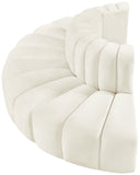 Arc Cream Velvet Modular Sofa 103Cream-S4G Meridian Furniture