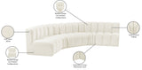 Arc Cream Velvet Modular Sofa 103Cream-S5A Meridian Furniture