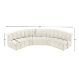 Arc Cream Velvet Modular Sofa 103Cream-S5A Meridian Furniture