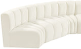 Arc Cream Velvet Modular Sofa 103Cream-S5A Meridian Furniture