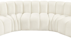 Arc Cream Velvet Modular Sofa 103Cream-S5A Meridian Furniture