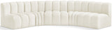 Arc Cream Velvet Modular Sofa 103Cream-S5A Meridian Furniture