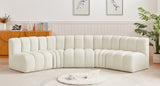 Arc Cream Velvet Modular Sofa 103Cream-S5A Meridian Furniture