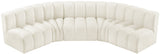 Arc Cream Velvet Modular Sofa 103Cream-S5A Meridian Furniture