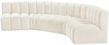 Arc Cream Velvet Modular Sofa 103Cream-S5A Meridian Furniture