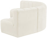 Arc Cream Velvet Modular Sofa 103Cream-S5A Meridian Furniture