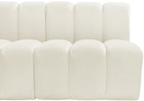 Arc Cream Velvet Modular Sofa 103Cream-S5A Meridian Furniture