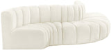 Arc Cream Velvet Modular Sofa 103Cream-S5B Meridian Furniture