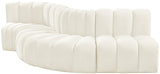 Arc Cream Velvet Modular Sofa 103Cream-S5B Meridian Furniture