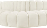 Arc Cream Velvet Modular Sofa 103Cream-S5B Meridian Furniture