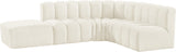 Arc Cream Velvet Modular Sofa 103Cream-S5C Meridian Furniture