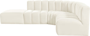 Arc Cream Velvet Modular Sofa 103Cream-S5C Meridian Furniture