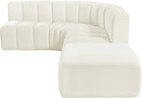 Arc Cream Velvet Modular Sofa 103Cream-S5C Meridian Furniture