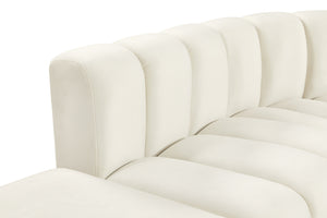 Arc Cream Velvet Modular Sofa 103Cream-S5C Meridian Furniture