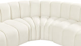 Arc Cream Velvet Modular Sofa 103Cream-S5C Meridian Furniture