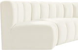 Arc Cream Velvet Modular Sofa 103Cream-S5C Meridian Furniture