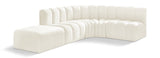 Arc Cream Velvet Modular Sofa 103Cream-S5C Meridian Furniture