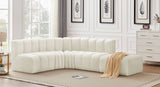 Arc Cream Velvet Modular Sofa 103Cream-S5C Meridian Furniture