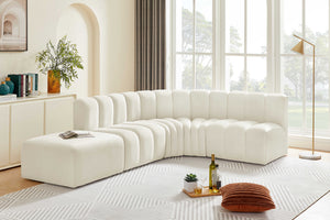 Arc Cream Velvet Modular Sofa 103Cream-S5C Meridian Furniture