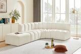 Arc Cream Velvet Modular Sofa 103Cream-S5C Meridian Furniture