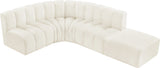 Arc Cream Velvet Modular Sofa 103Cream-S5C Meridian Furniture