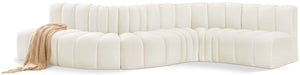 Arc Cream Velvet Modular Sofa 103Cream-S6A Meridian Furniture