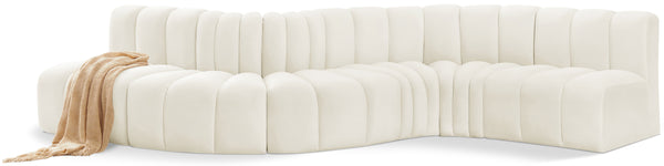 Arc Cream Velvet Modular Sofa 103Cream-S6A Meridian Furniture
