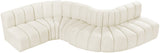 Arc Cream Velvet Modular Sofa 103Cream-S6A Meridian Furniture