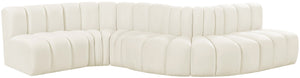 Arc Cream Velvet Modular Sofa 103Cream-S6A Meridian Furniture