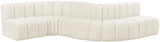 Arc Cream Velvet Modular Sofa 103Cream-S6A Meridian Furniture