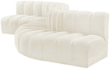 Arc Cream Velvet Modular Sofa 103Cream-S6A Meridian Furniture