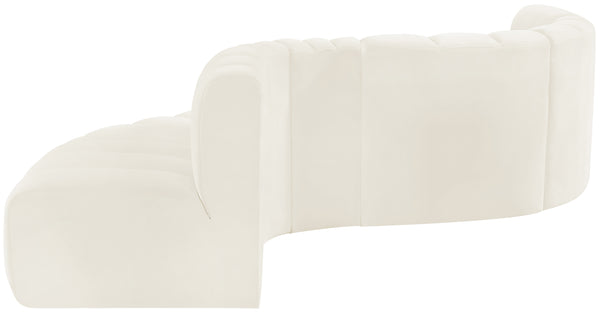 Arc Cream Velvet Modular Sofa 103Cream-S6A Meridian Furniture