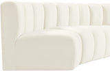 Arc Cream Velvet Modular Sofa 103Cream-S6B Meridian Furniture