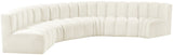 Arc Cream Velvet Modular Sofa 103Cream-S6B Meridian Furniture